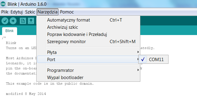 Konfiguracja Arduino IDE ogranicza się do dwóch kroków.