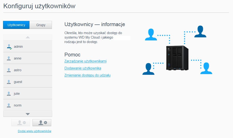 ZARZĄDZANIE UŻYTKOWNIKAMI I GRUPAMI 5 Zarządzanie użytkownikami i grupami Informacje o użytkownikach Grupy informacje Informacje o użytkownikach Administrator, przeważnie właściciel urządzenia, jest