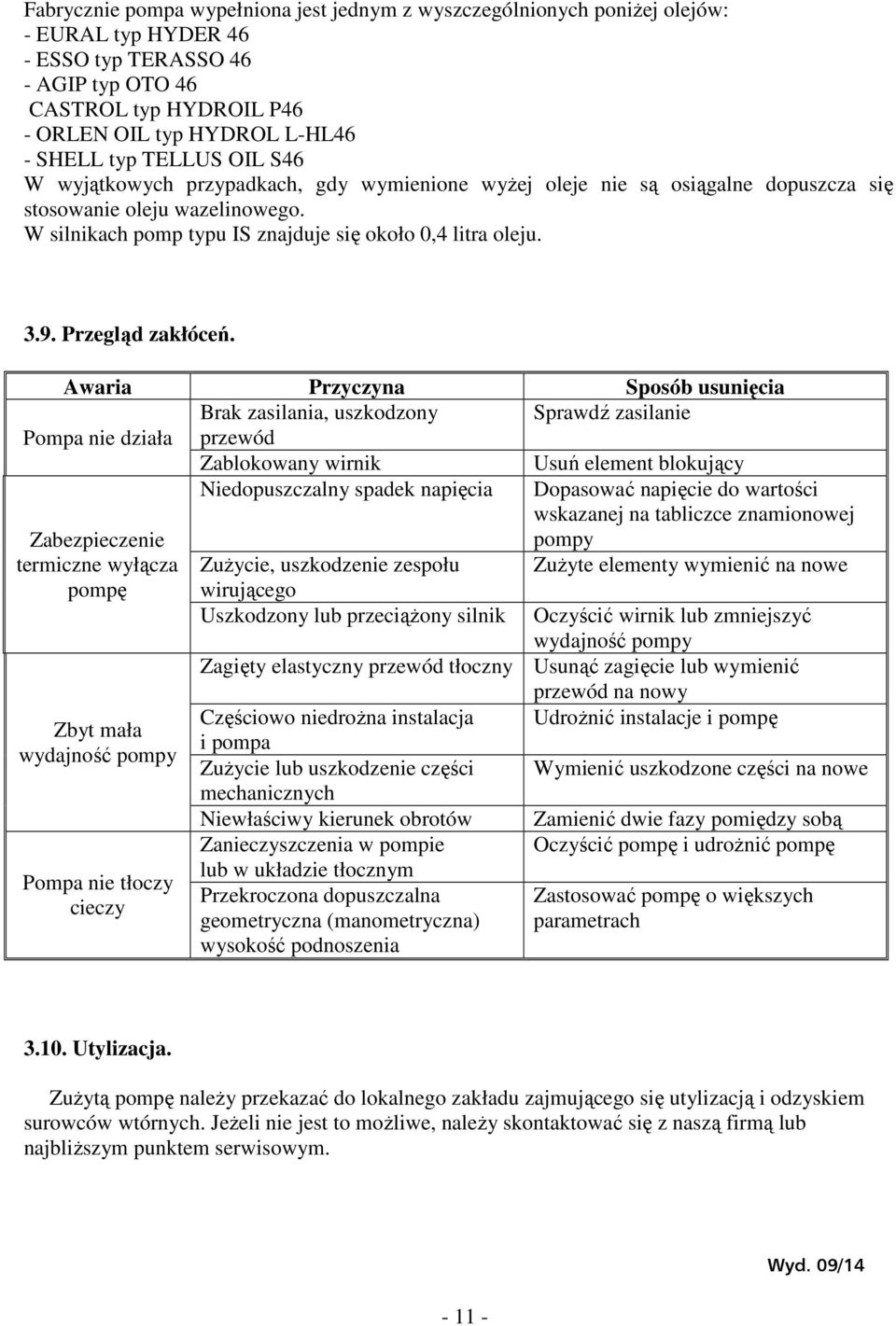 Przegląd zakłóceń.