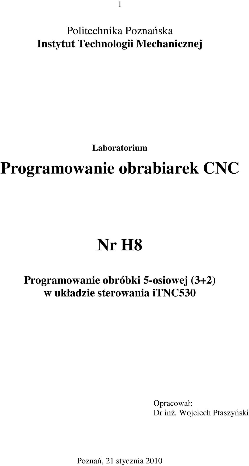 Programowanie obróbki 5-osiowej (3+2) w układzie sterowania