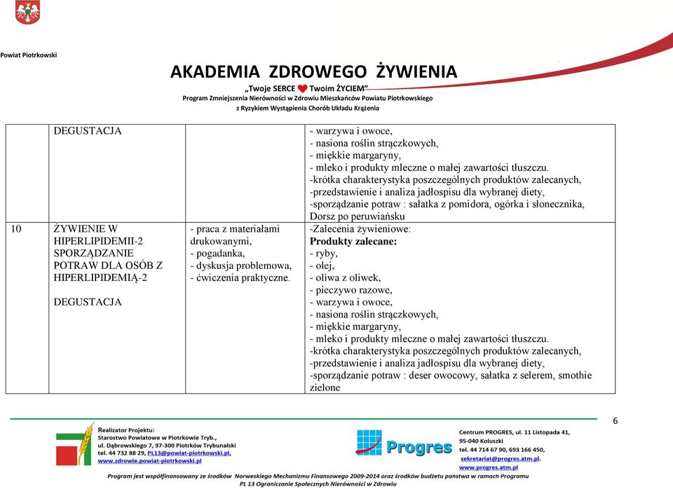 -sporządzanie potraw : sałatka z pomidora, ogórka i słonecznika, Dorsz po peruwiańsku -Zalecenia żywieniowe: - pieczywo