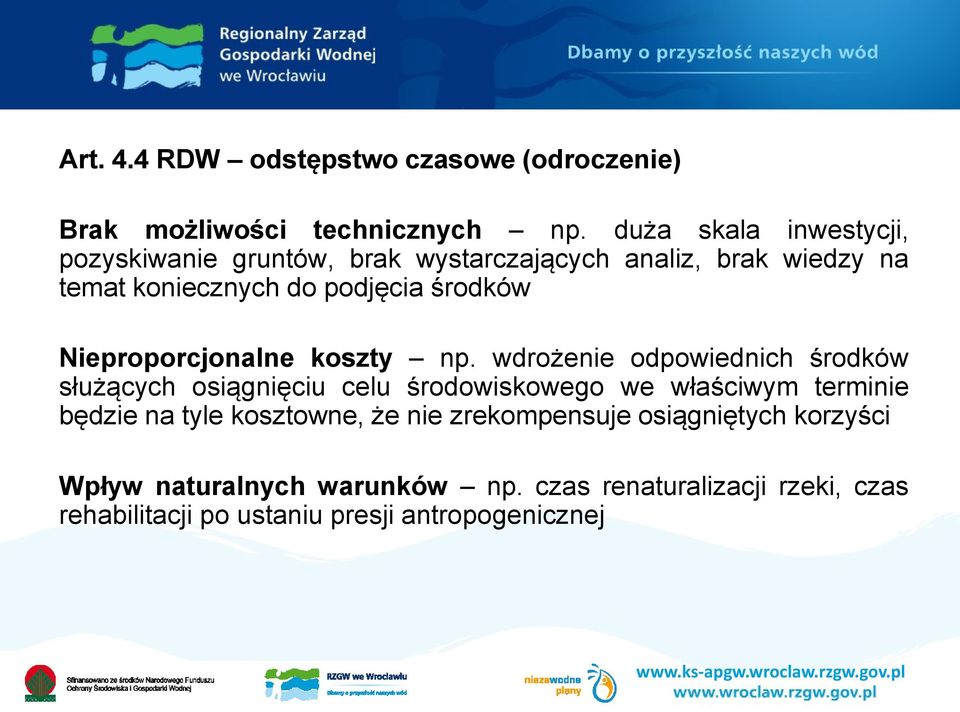 Nieproporcjonalne koszty np.