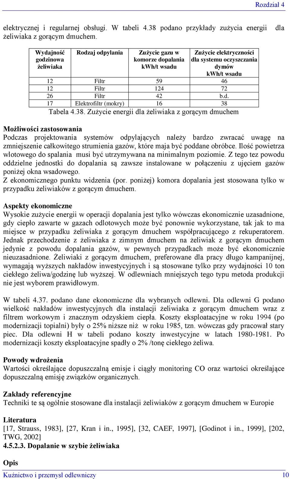 Filtr 42 b.d. 17 Elektrofiltr (mokry) 16 38 