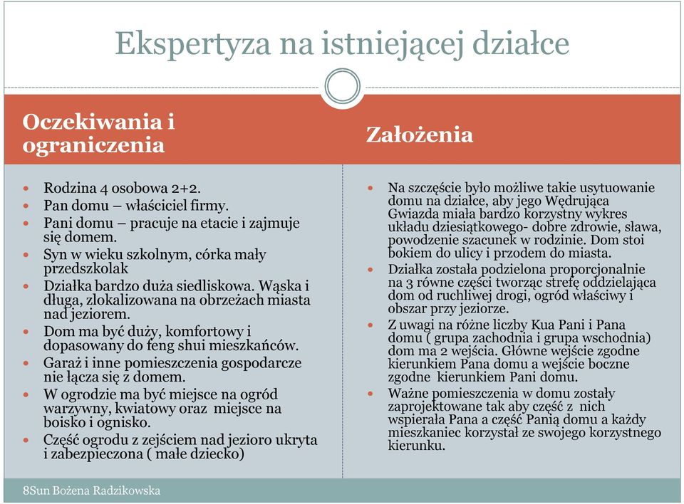 Dom ma być duży, komfortowy i dopasowany do feng shui mieszkańców. Garaż i inne pomieszczenia gospodarcze nie łącza się z domem.