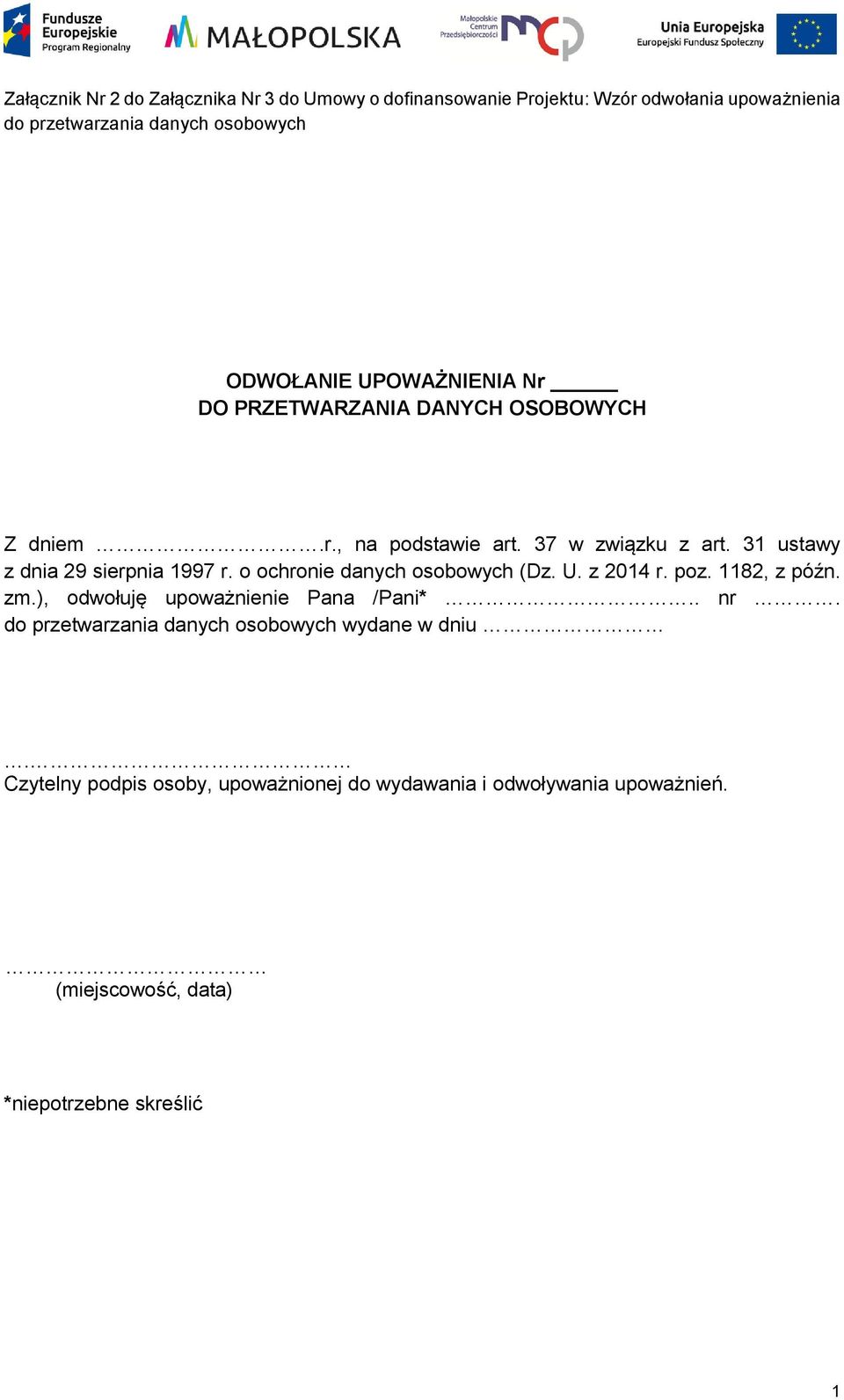 31 ustawy z dnia 29 sierpnia 1997 r. o ochronie danych osobowych (Dz. U. z 2014 r. poz. 1182, z późn. zm.