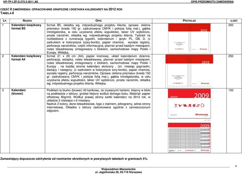 indywidualnego projektu klienta, oprawa: okleina prismalux (kreda 150 gr. zadrukowana CMYK i poktyta foli mat.