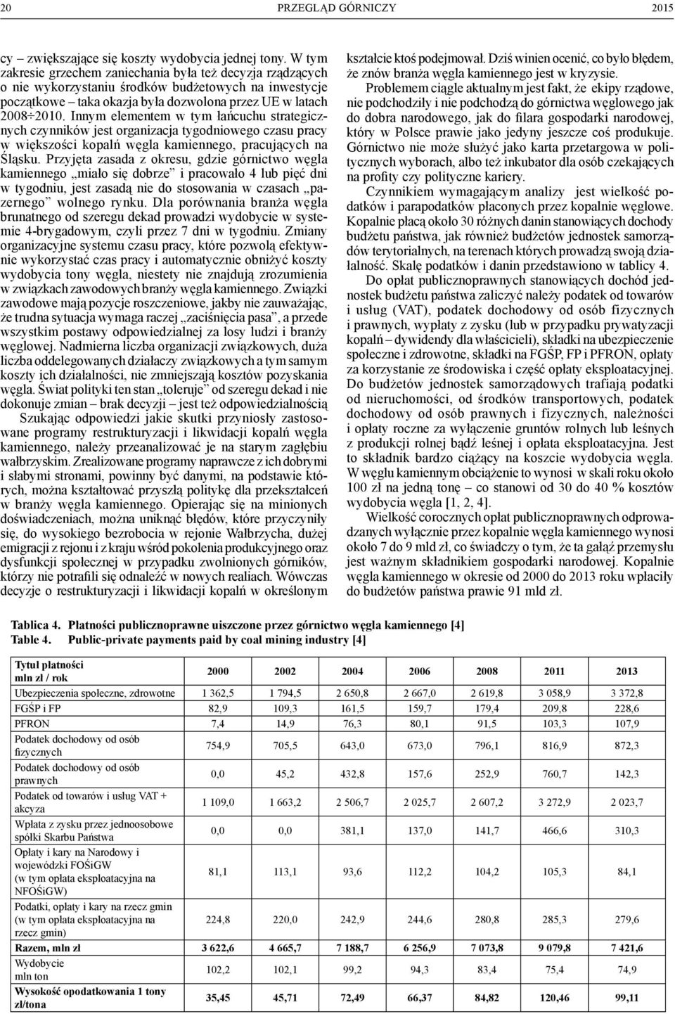 Innym elementem w tym łańcuchu strategicznych czynników jest organizacja tygodniowego czasu pracy w większości kopalń węgla kamiennego, pracujących na Śląsku.