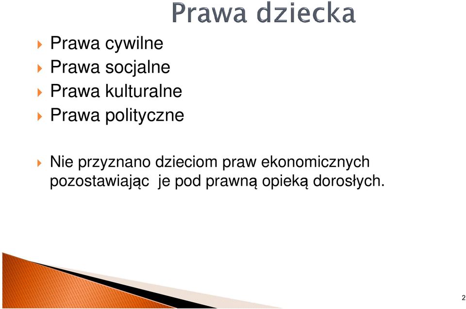 przyznano dzieciom praw ekonomicznych