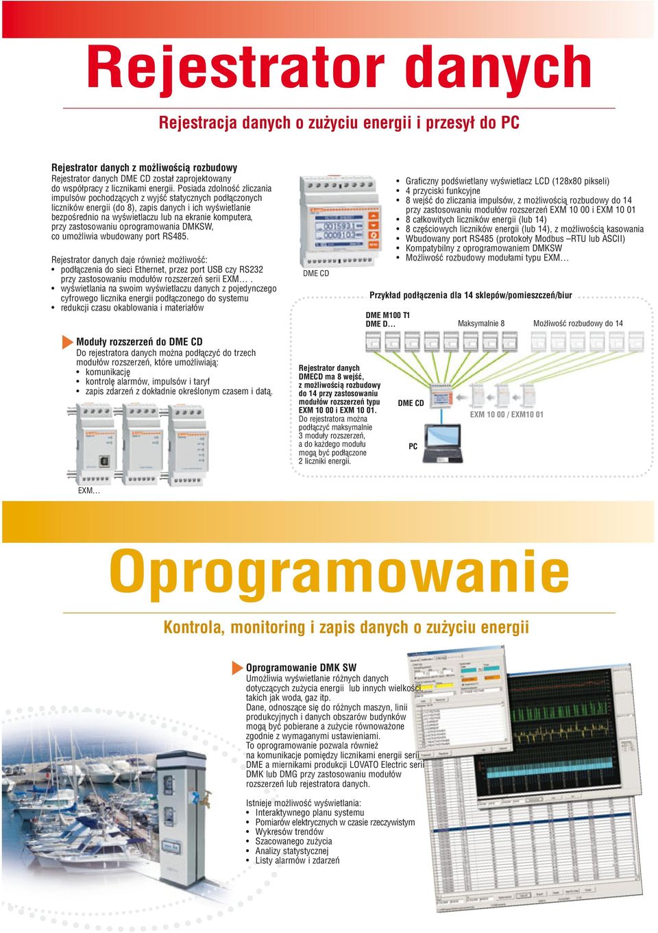 zastosowaniu oprogramowania DMKSW, co umożliwia wbudowany port RS485.