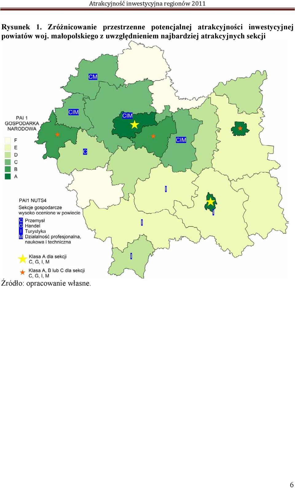 atrakcyjności inwestycyjnej powiatów woj.