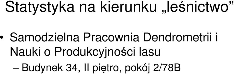 Dendrometrii i Nauki o