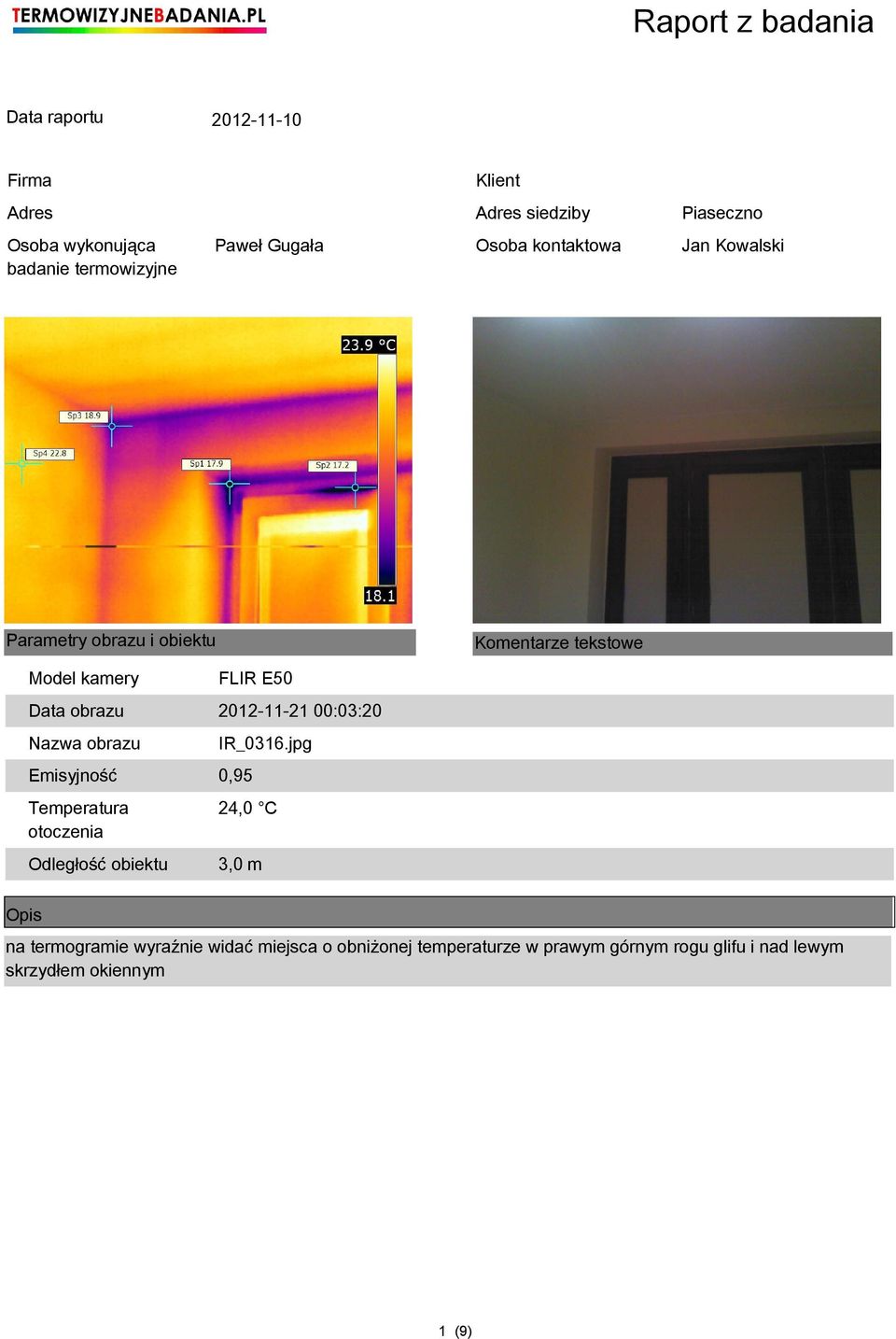 miejsca o obniżonej temperaturze w