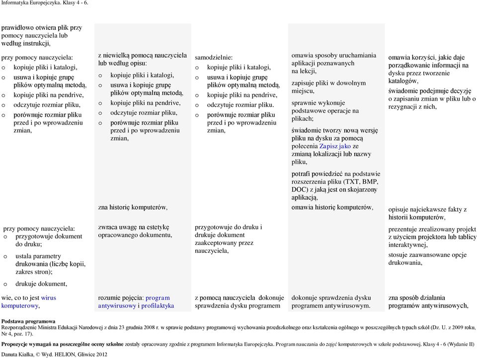 pliki i katalgi, usuwa i kpiuje grupę plików ptymalną metdą, kpiuje pliki na pendrive, dczytuje rzmiar pliku, prównuje rzmiar pliku przed i p wprwadzeniu zmian, samdzielnie: kpiuje pliki i katalgi,