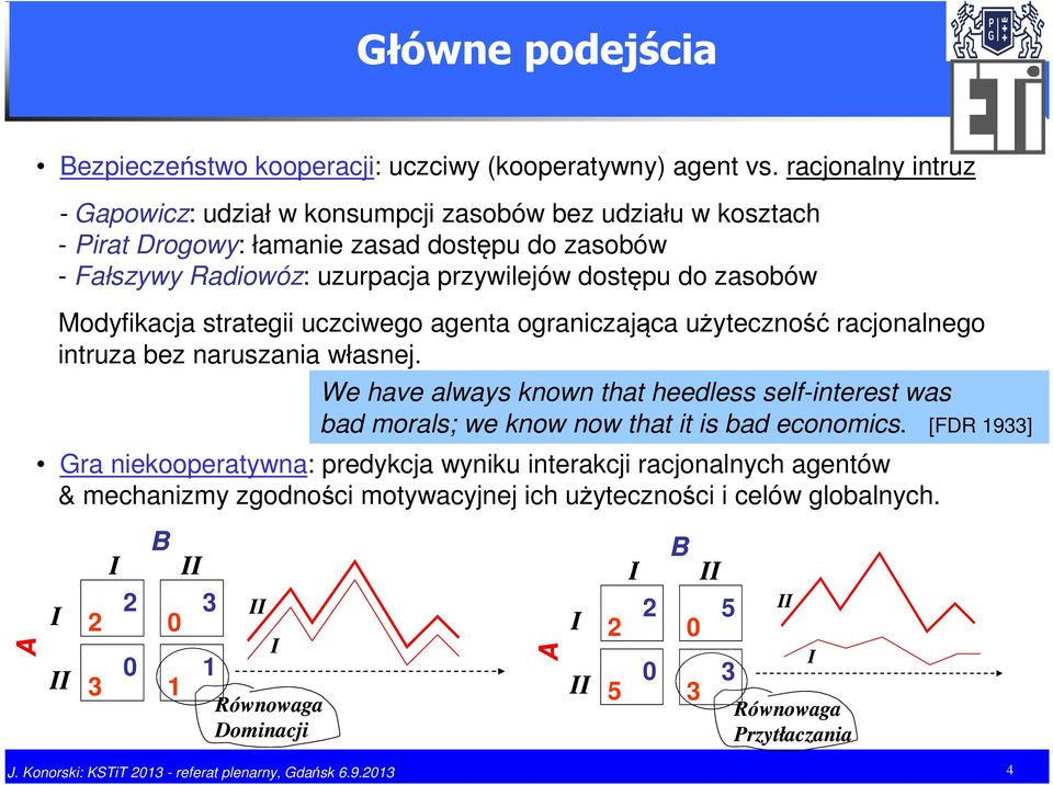 Modyfkacja raeg uczcwego agena ogranczająca użyeczność racjonalnego nruza bez naruzana włanej.