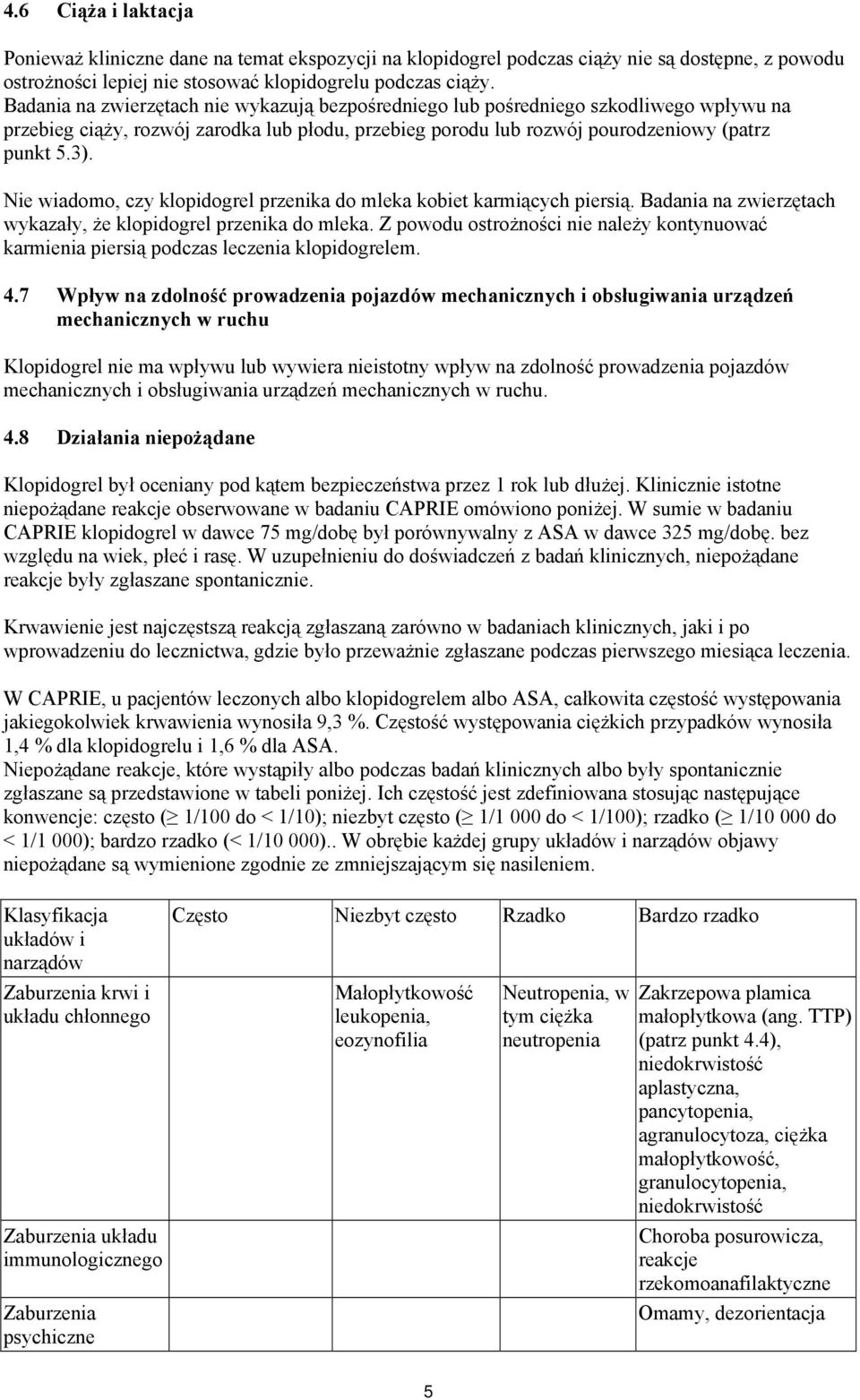 Nie wiadomo, czy klopidogrel przenika do mleka kobiet karmiących piersią. Badania na zwierzętach wykazały, że klopidogrel przenika do mleka.