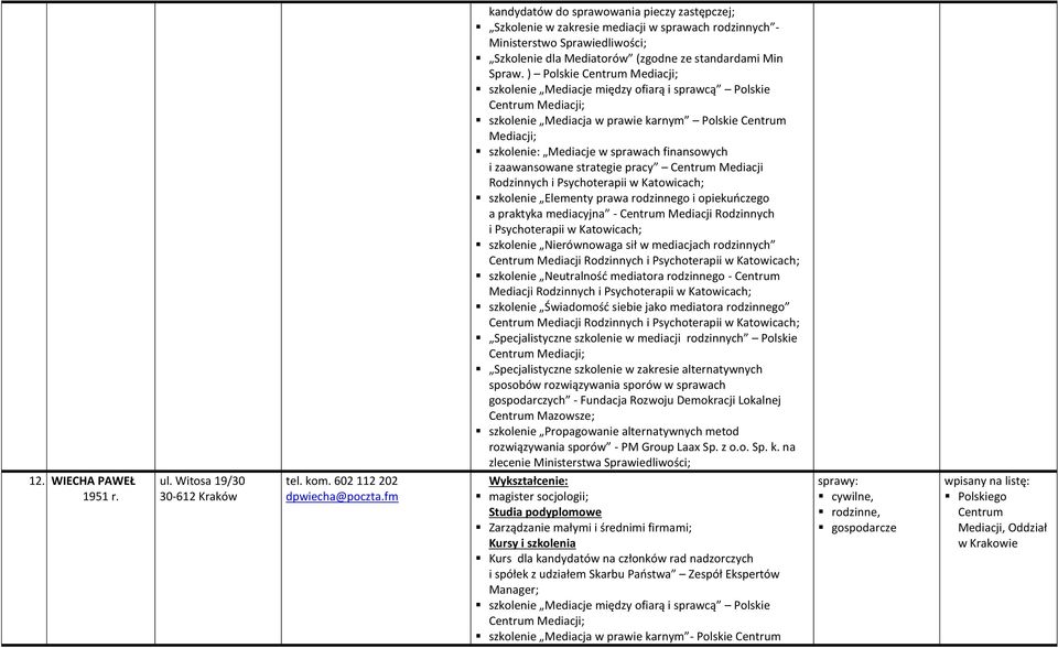 strategie pracy Mediacji Rodzinnych i Psychoterapii w Katowicach; szkolenie Elementy prawa rodzinnego i opiekuńczego a praktyka mediacyjna - Mediacji Rodzinnych i Psychoterapii w Katowicach;