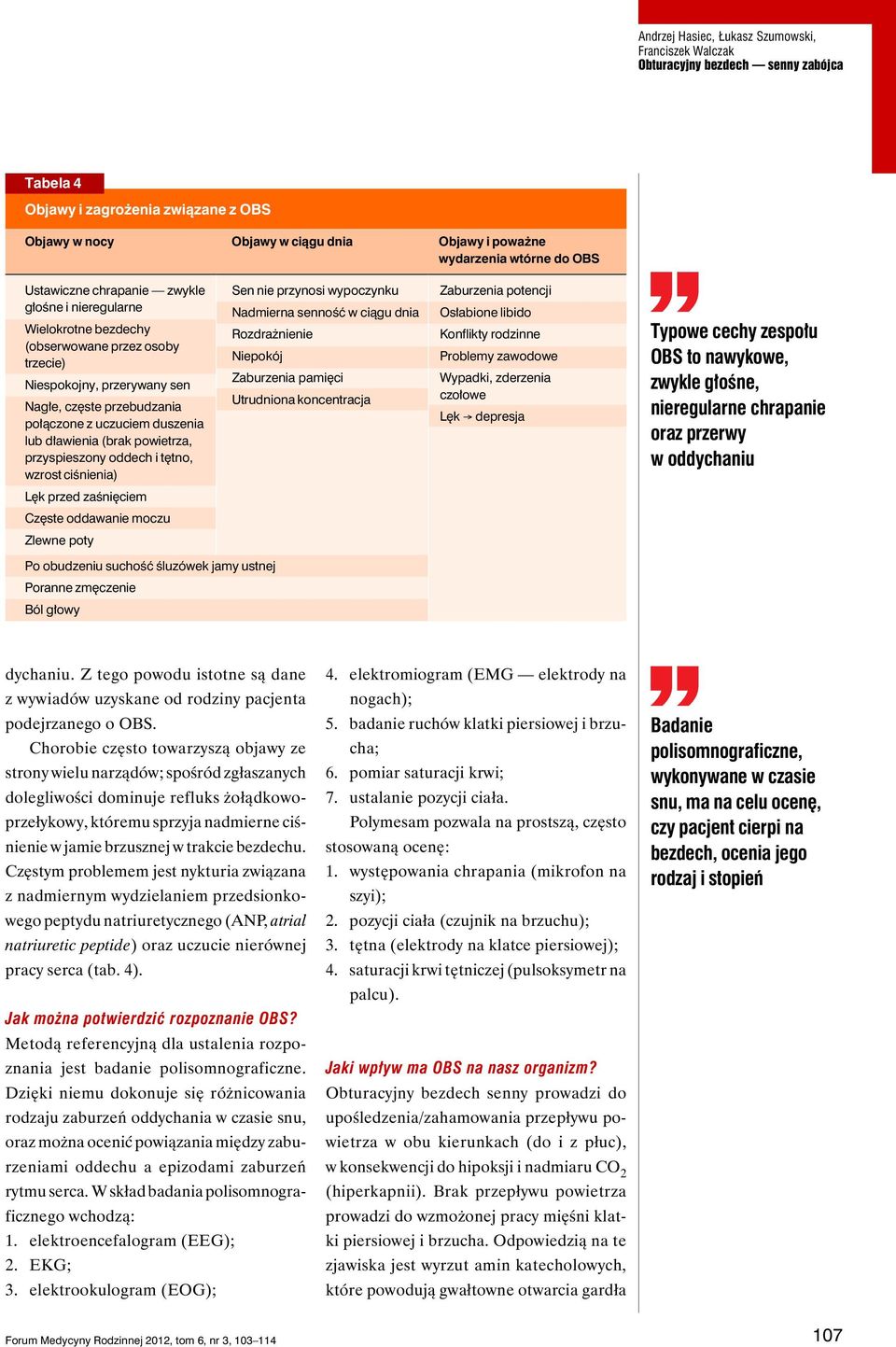 lub dławienia (brak powietrza, przyspieszony oddech i tętno, wzrost ciśnienia) Sen nie przynosi wypoczynku Nadmierna senność w ciągu dnia Rozdrażnienie Niepokój Zaburzenia pamięci Utrudniona