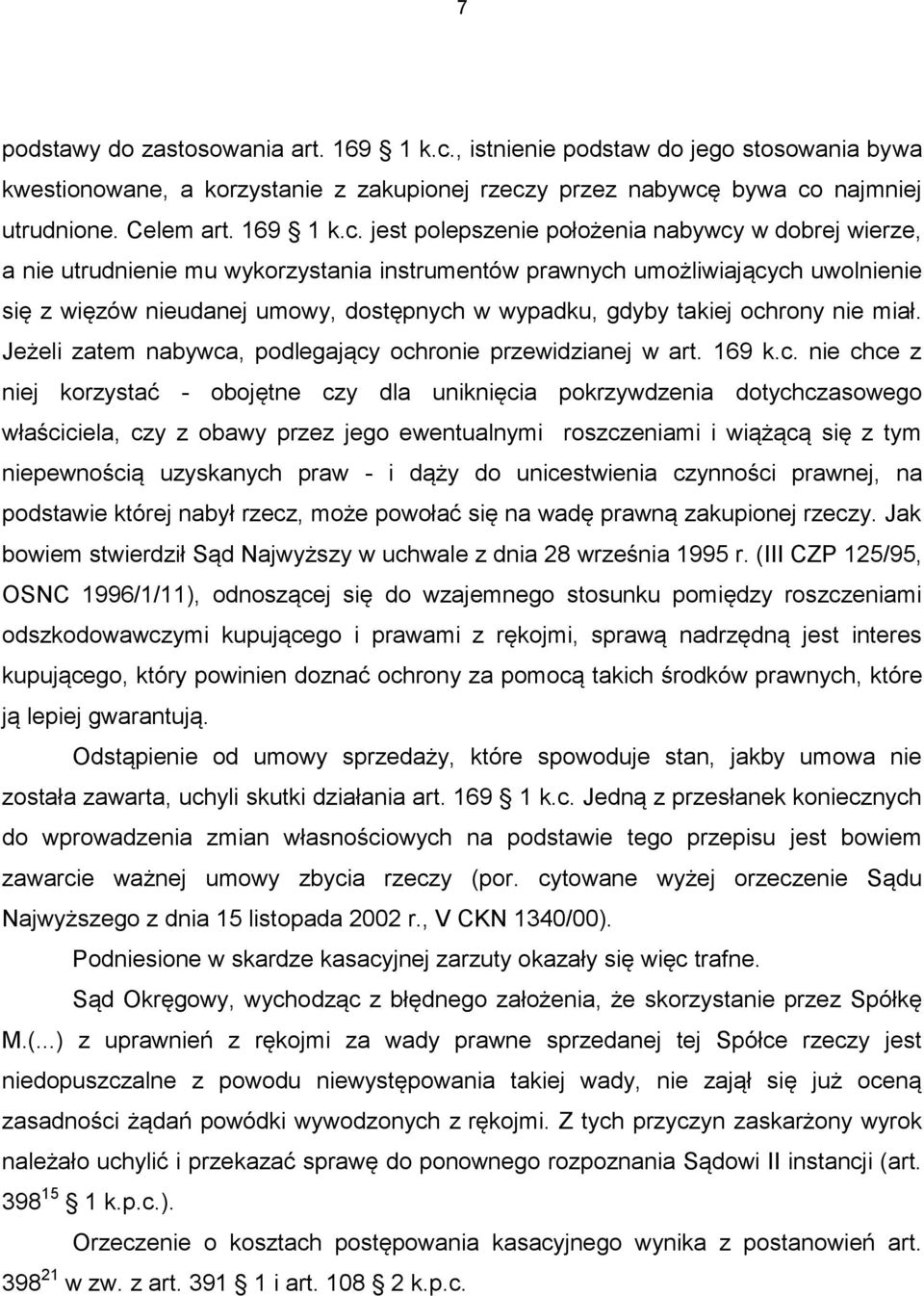 y przez nabywcę