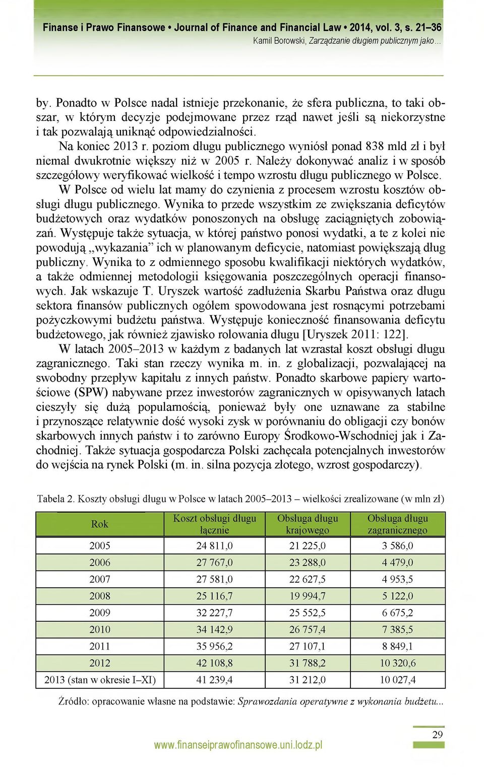 Należy dokonywać analiz i w sposób szczegółowy weryfikować wielkość i tempo wzrostu długu publicznego w Polsce.