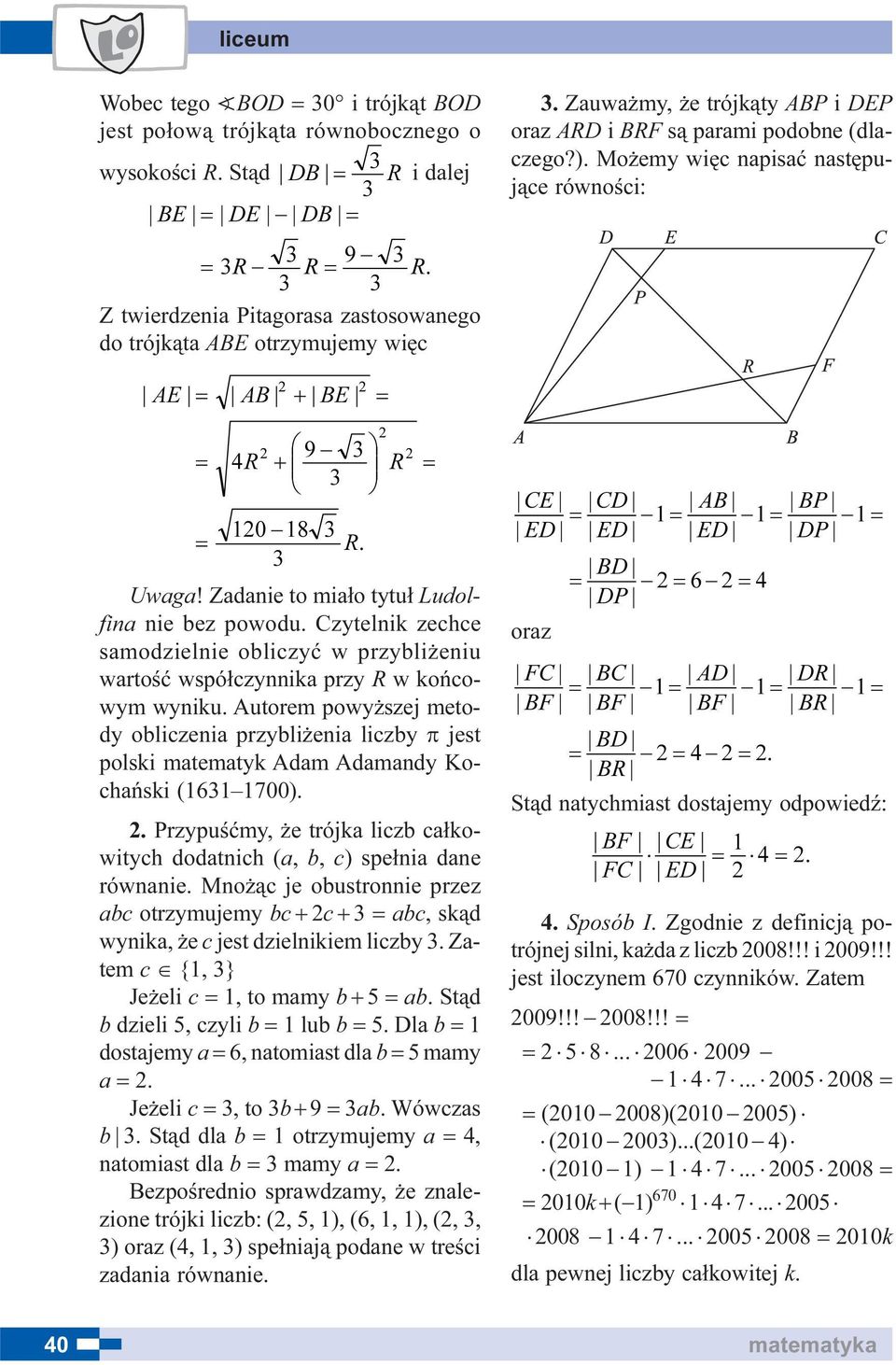 Czytelnik zechce samodzielnie obliczyæ w przybli eniu wartoœæ wspó³czynnika przy R w koñcowym wyniku.