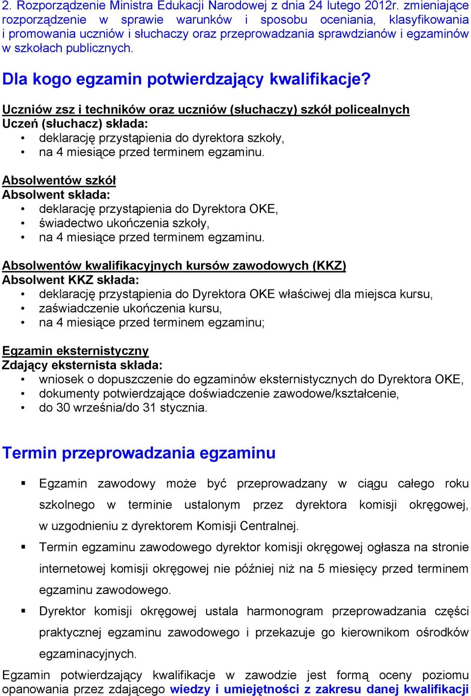 Dla kogo egzamin potwierdzający kwalifikacje?