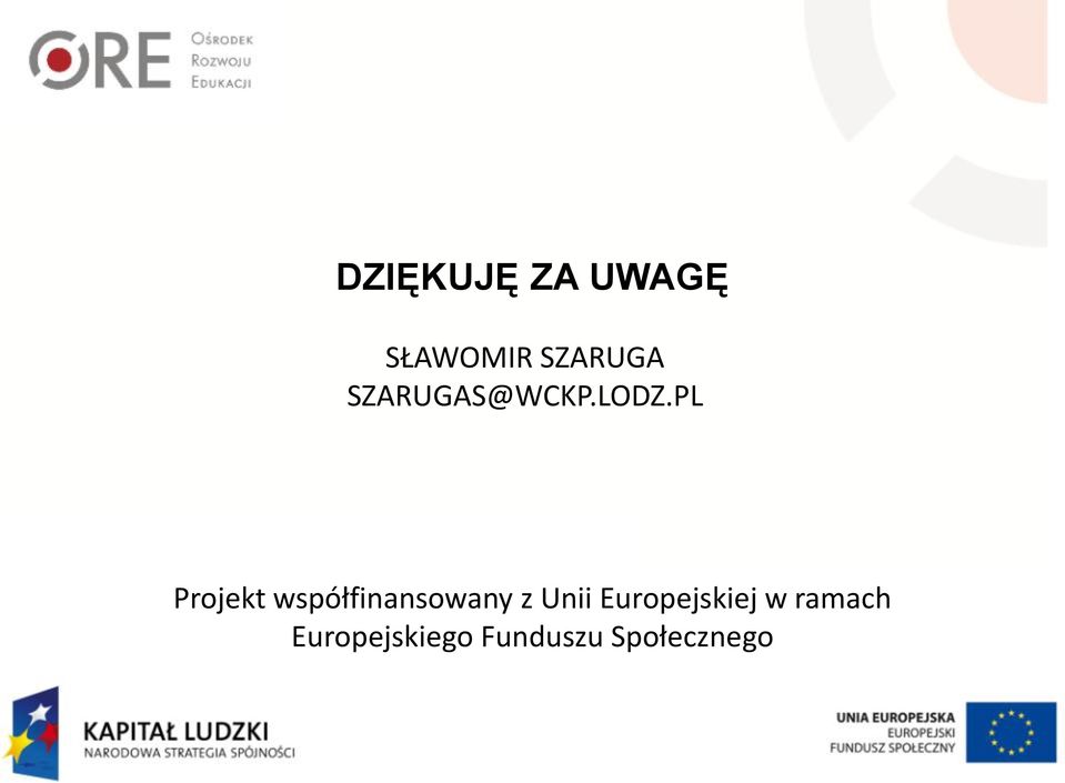 PL Projekt współfinansowany z Unii