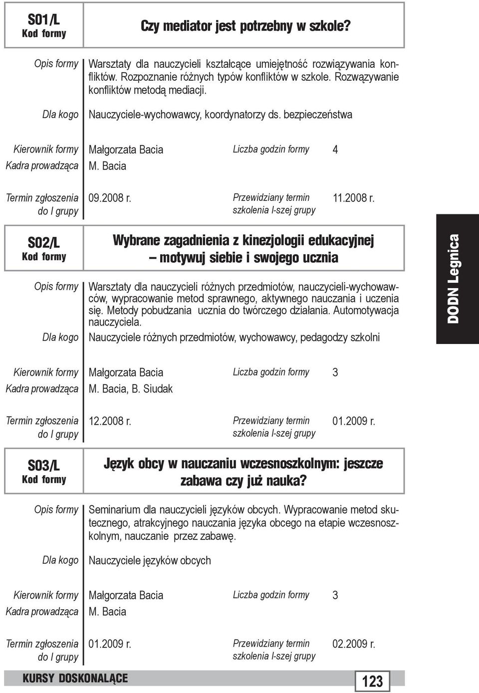 S02/L Wybrane zagadnienia z kinezjologii edukacyjnej motywuj siebie i swojego ucznia Warsztaty dla nauczycieli różnych przedmiotów, nauczycieli-wychowawców, wypracowanie metod sprawnego, aktywnego