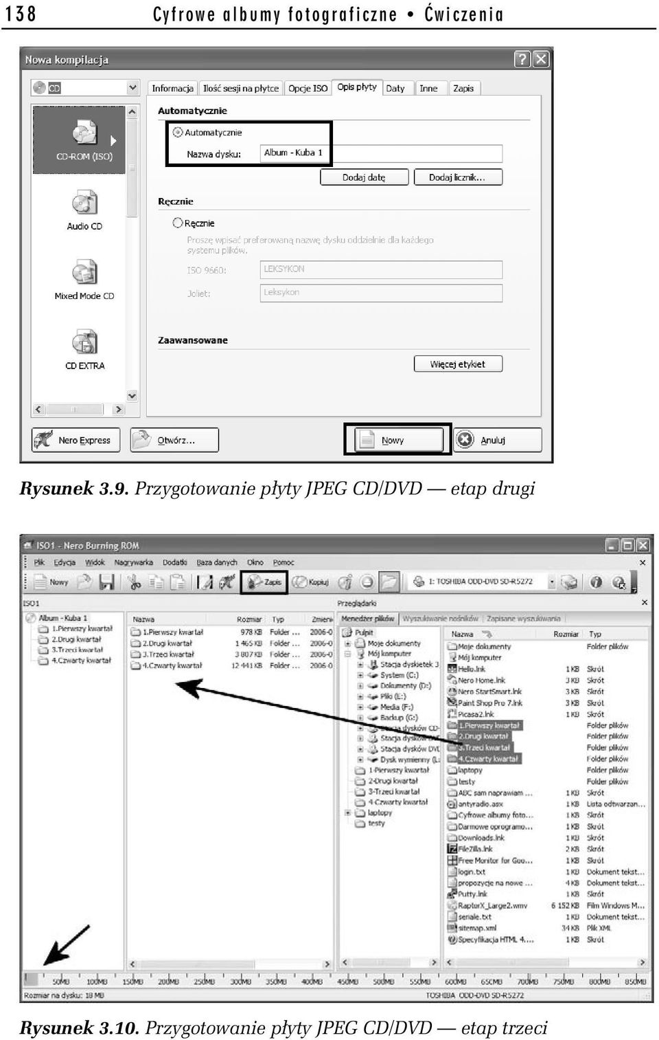 Przygotowanie płyty JPEG CD/DVD etap