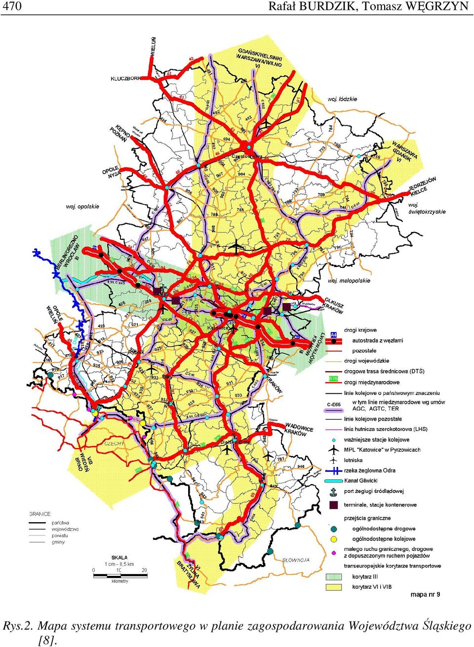 Mapa systemu transportowego w