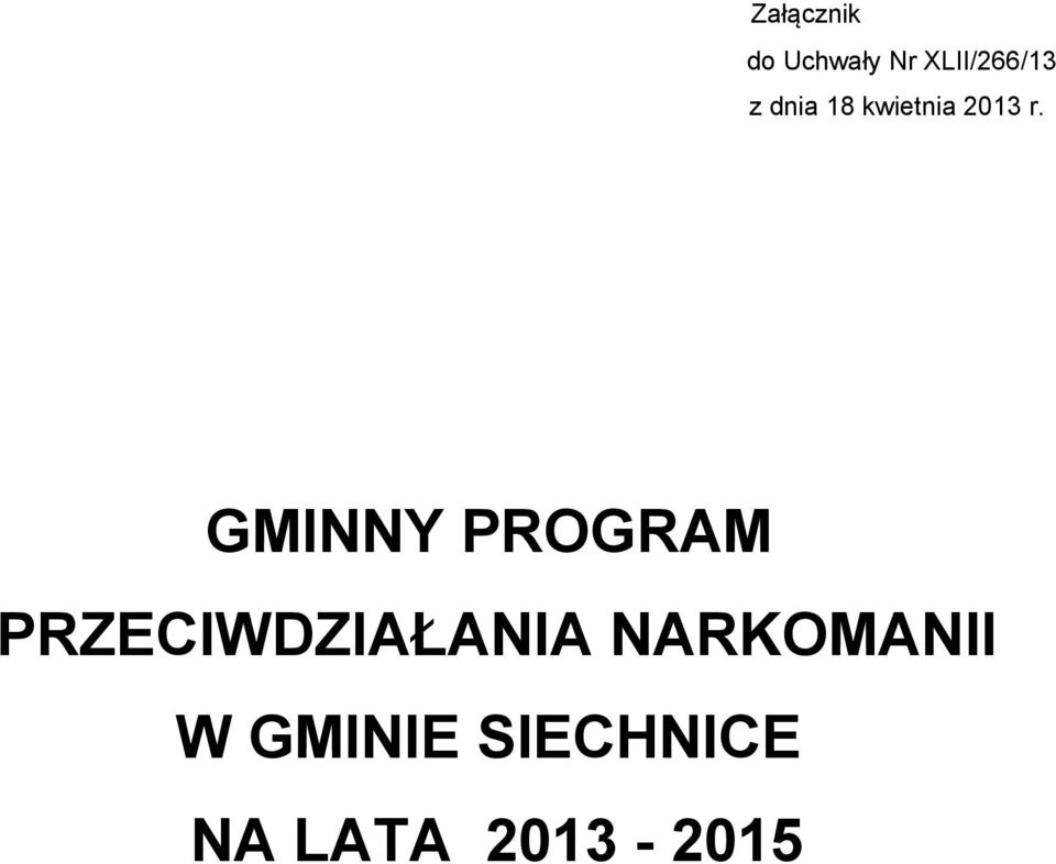 GMINNY PROGRAM PRZECIWDZIAŁANIA