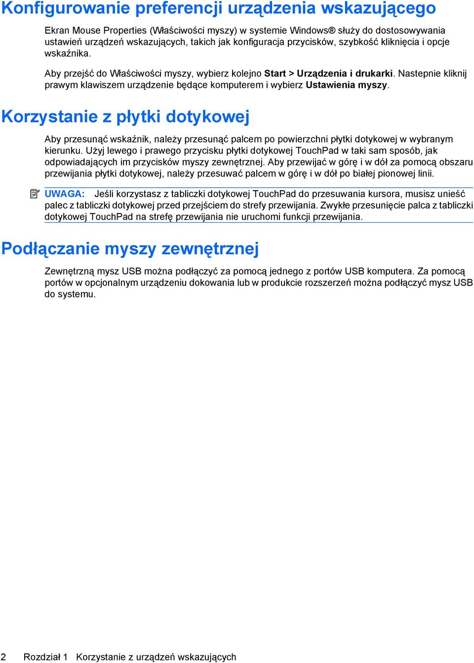 Nastepnie kliknij prawym klawiszem urządzenie będące komputerem i wybierz Ustawienia myszy.