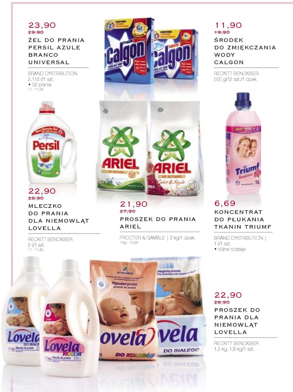 22,90 28,90 MLECZKO DO PRANIA DLA NIEMOWLĄT LOVELLA RECKITT BENCKISER 2 l/1 szt.