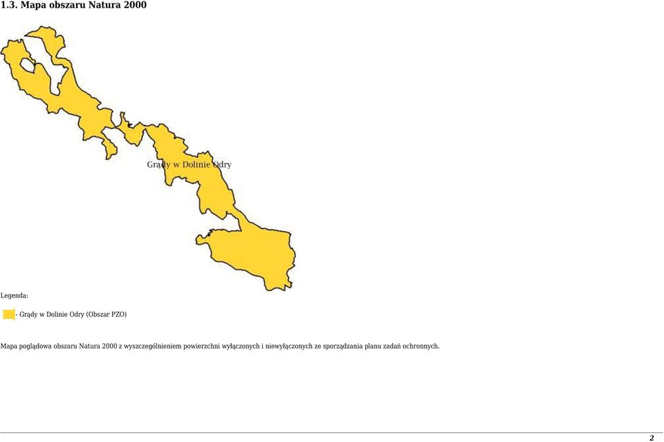 Natura 2000 z wyszczególnieniem powierzchni