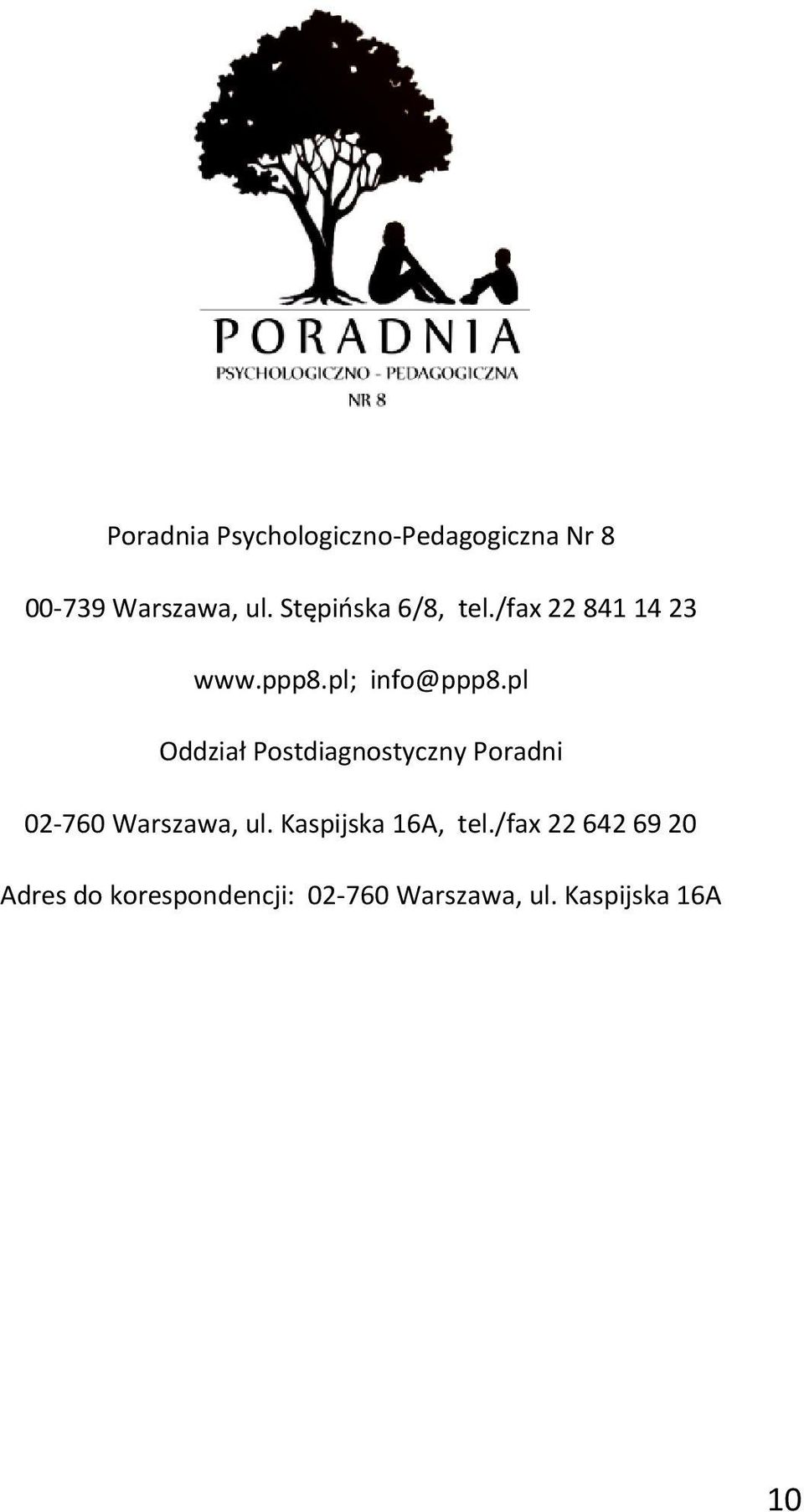 pl Oddział Postdiagnostyczny Poradni 02-760 Warszawa, ul.