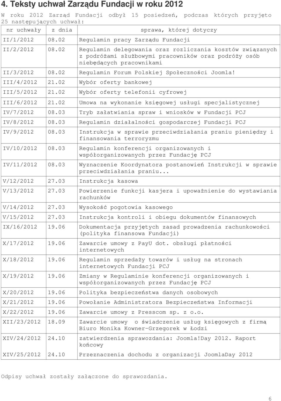 02 Regulamin delegowania oraz rozliczania kosztów związanych z podróżami służbowymi pracowników oraz podróży osób niebędących pracownikami II/3/2012 08.02 Regulamin Forum Polskiej Społeczności Joomla!