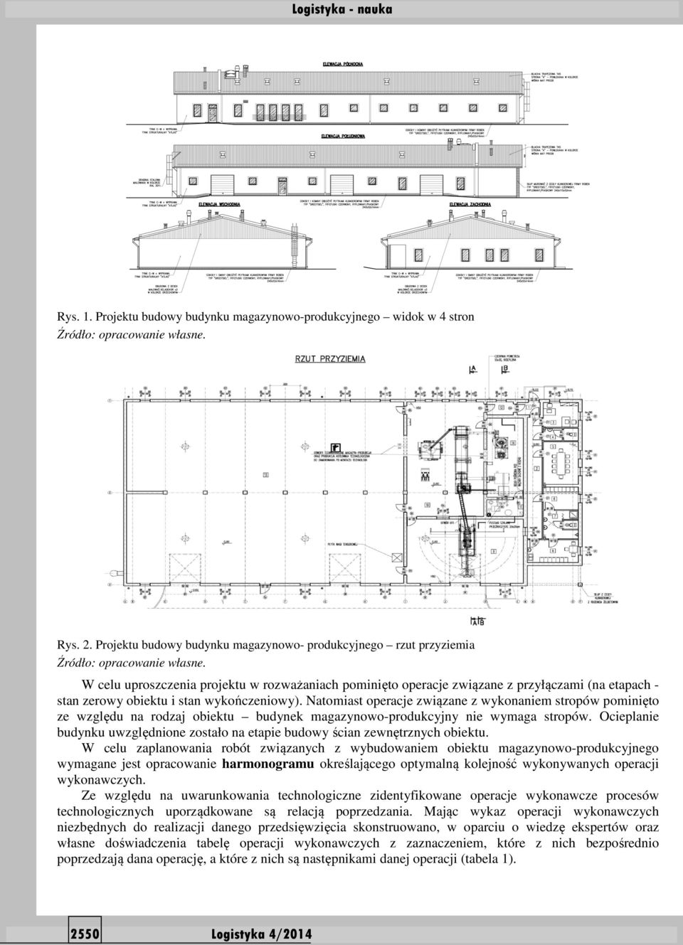 wykończeniowy). Natomiast operacje związane z wykonaniem stropów pominięto ze względu na rodzaj obiektu budynek magazynowo-produkcyjny nie wymaga stropów.