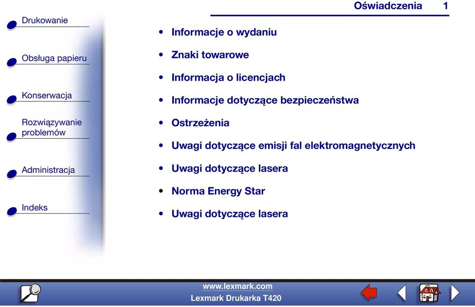 Ostrzeżenia Uwagi dotyczące emisji fal