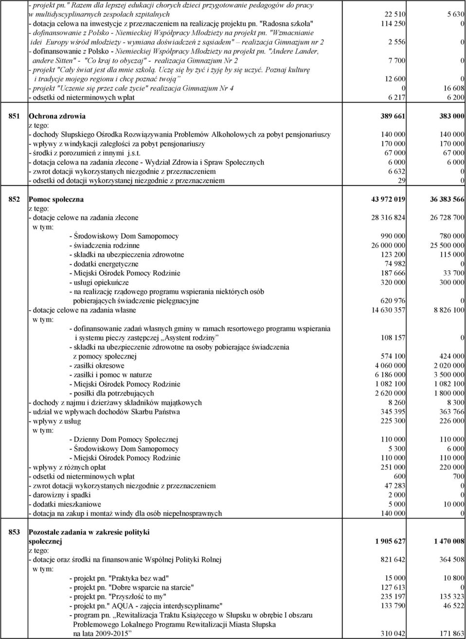 "Radosna szkoła" 22 51 114 25 5 63 - dofinansowanie z Polsko - Niemieckiej Współpracy Młodzieży na projekt pn.