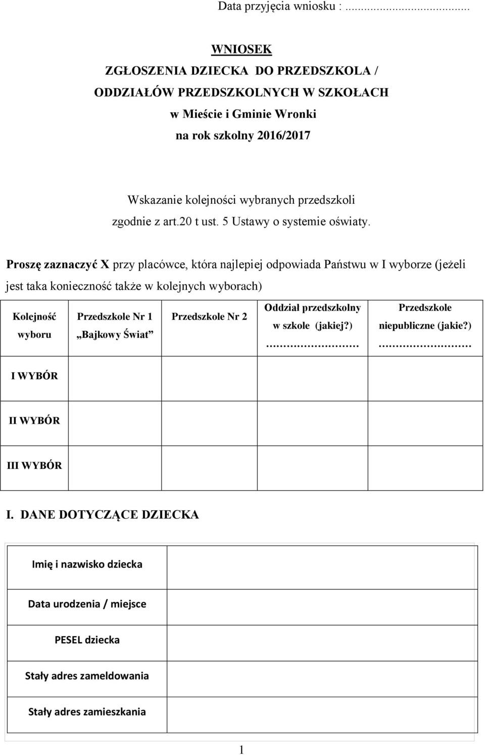 przedszkoli zgodnie z art.20 t ust. Ustawy o systemie oświaty.