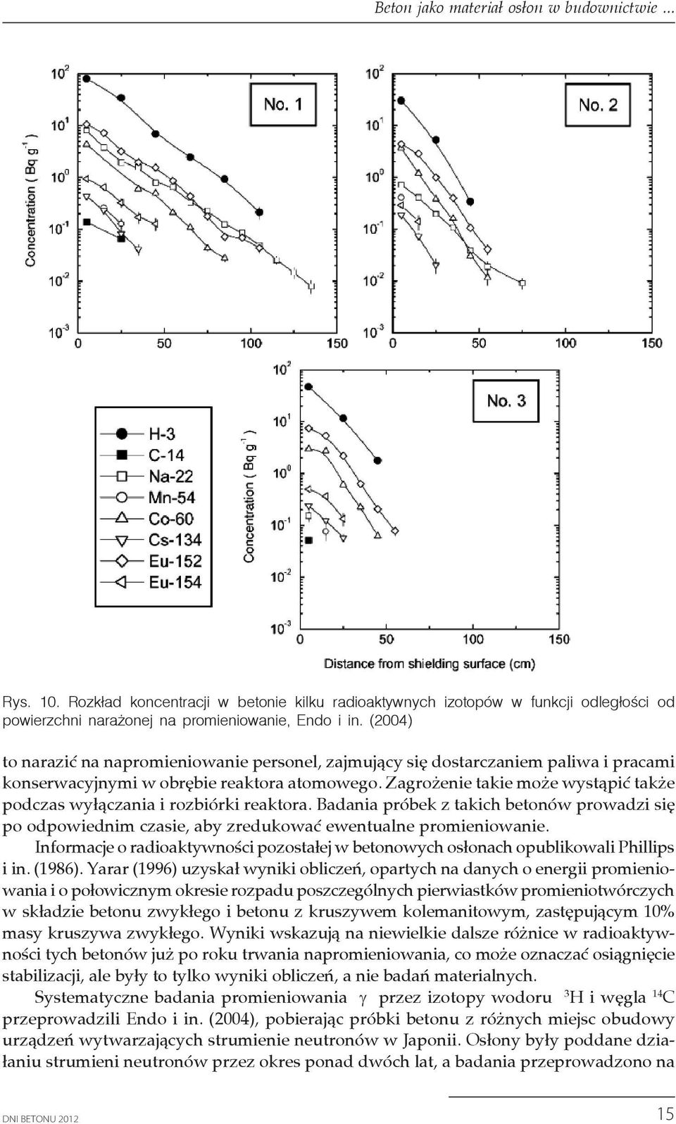 promieniowanie, Endo i in. (2004) Endo i in. (2004) to narazić na napromieniowanie personel, zajmujący się dostarczaniem paliwa i pracami konserwacyjnymi w obrębie reaktora atomowego.