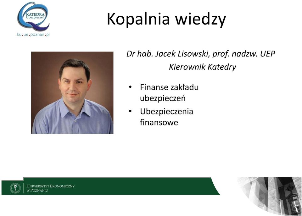 UEP Kierownik Katedry Finanse