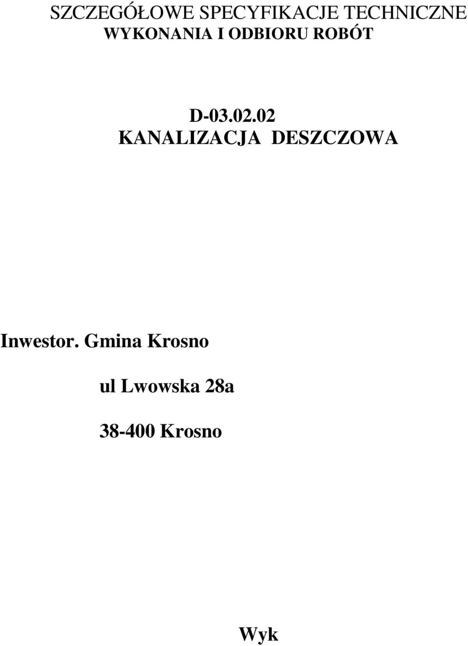 02 KANALIZACJA DESZCZOWA Inwestor.