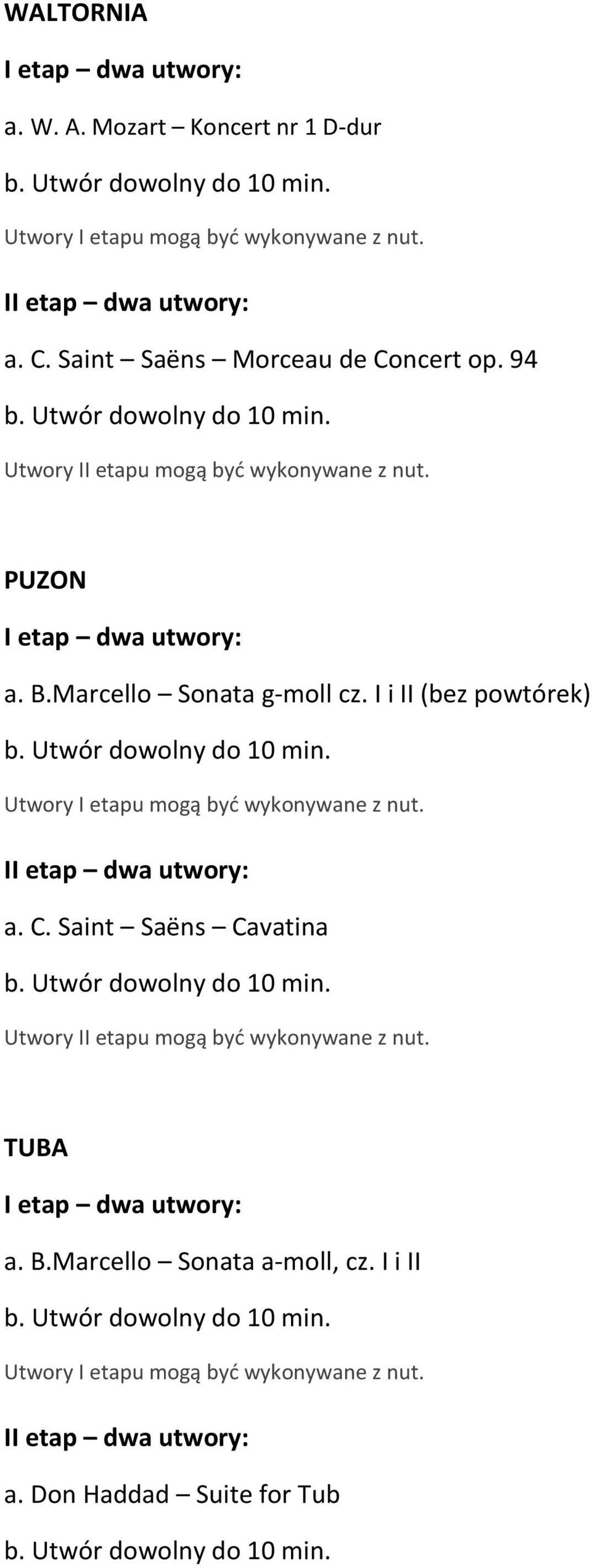 PUZON a. B.Marcello Sonata g-moll cz. I i II (bez powtórek) I a. C.