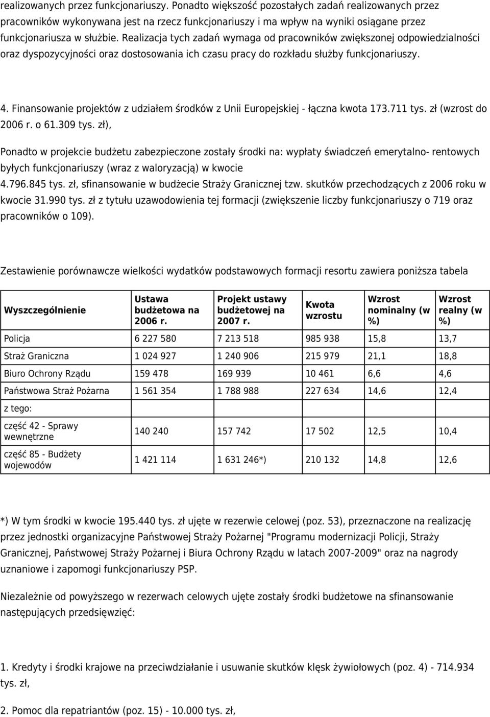 Realizacja tych zadań wymaga od pracowników zwiększonej odpowiedzialności oraz dyspozycyjności oraz dostosowania ich czasu pracy do rozkładu służby funkcjonariuszy. 4.