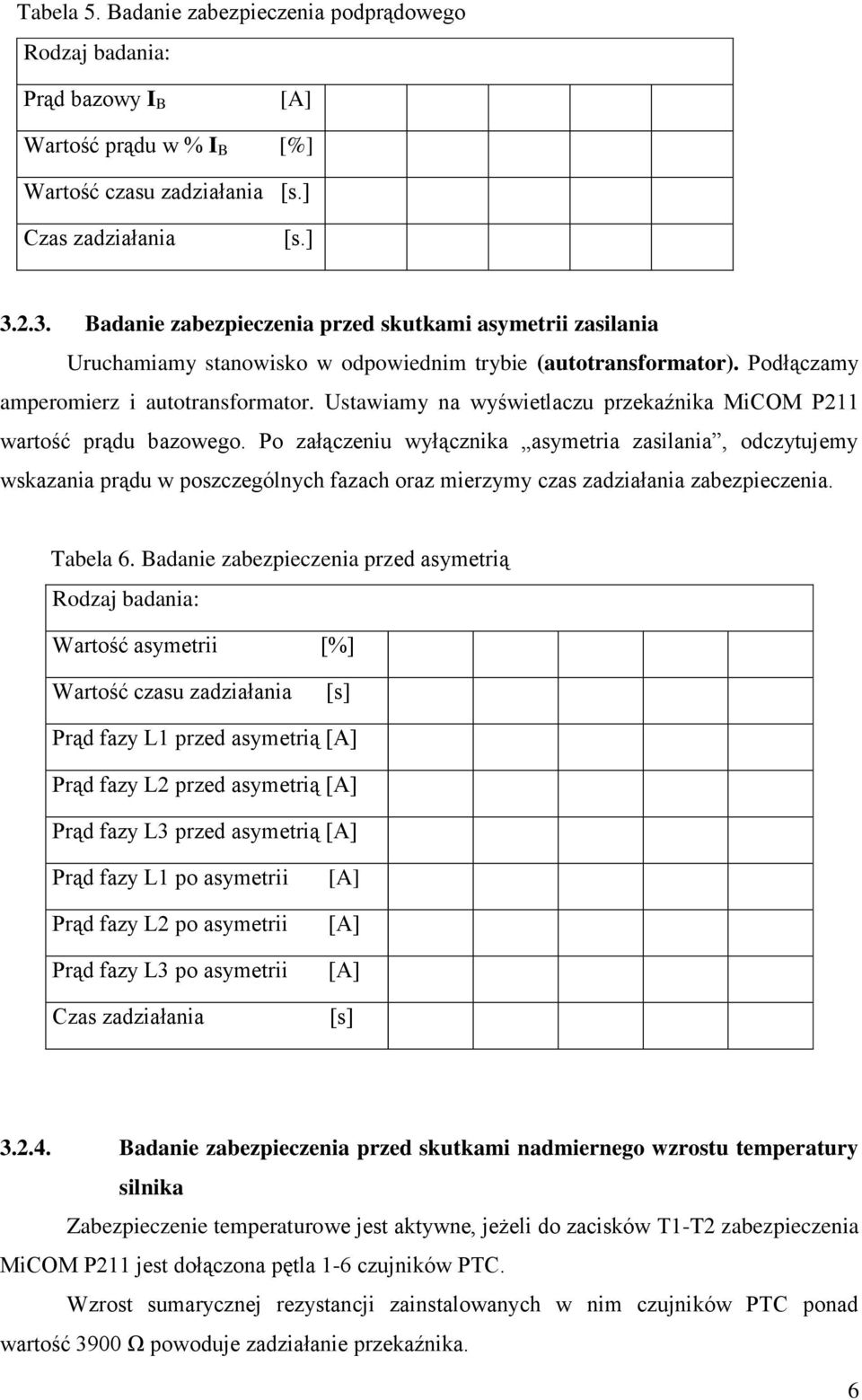 Ustawiamy na wyświetlaczu przekaźnika MiCOM P211 wartość prądu bazowego.