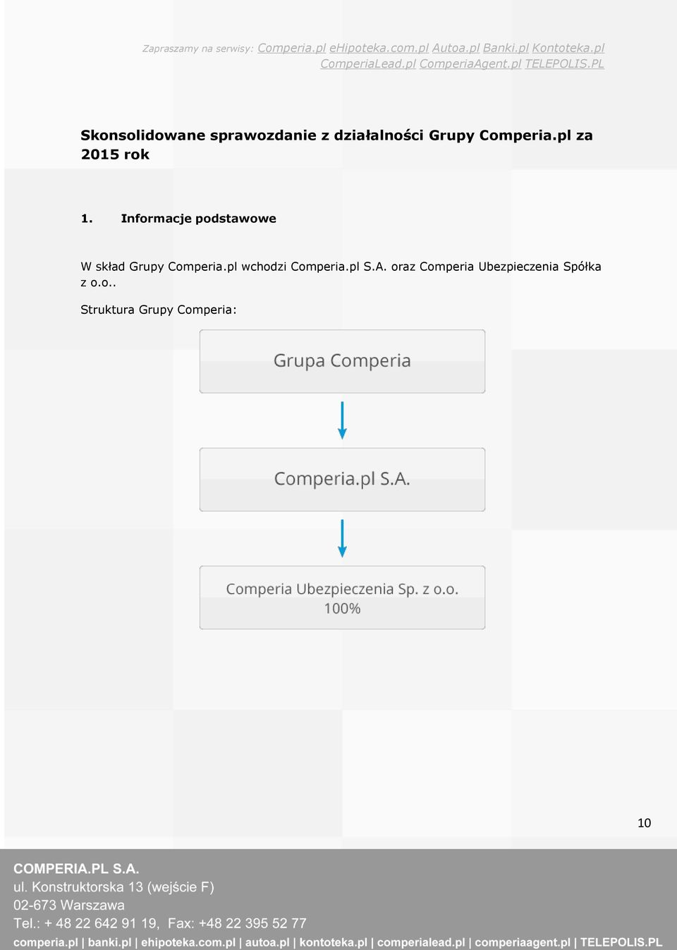 Informacje podstawowe W skład Grupy Comperia.