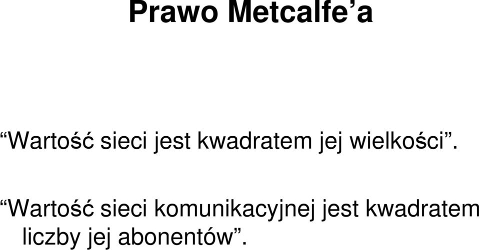 Wartość sieci komunikacyjnej