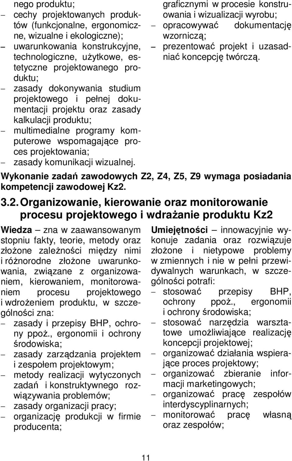 graficznymi w procesie konstruowania i wizualizacji wyrobu; opracowywać dokumentację wzorniczą; prezentować projekt i uzasadniać koncepcję twórczą.