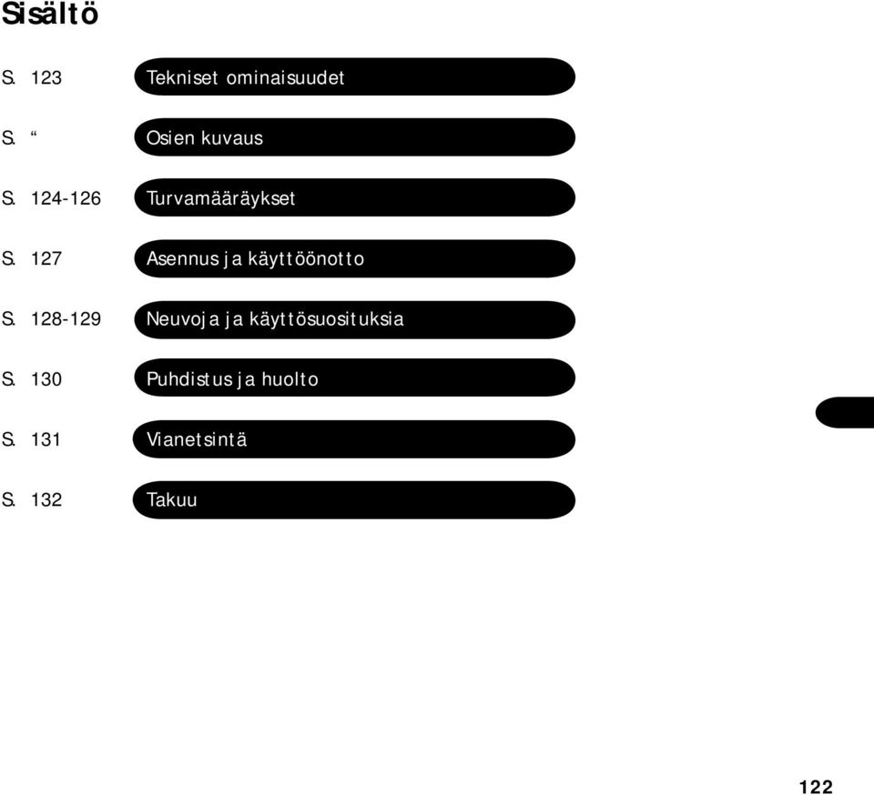 127 Asennus ja käyttöönotto S.