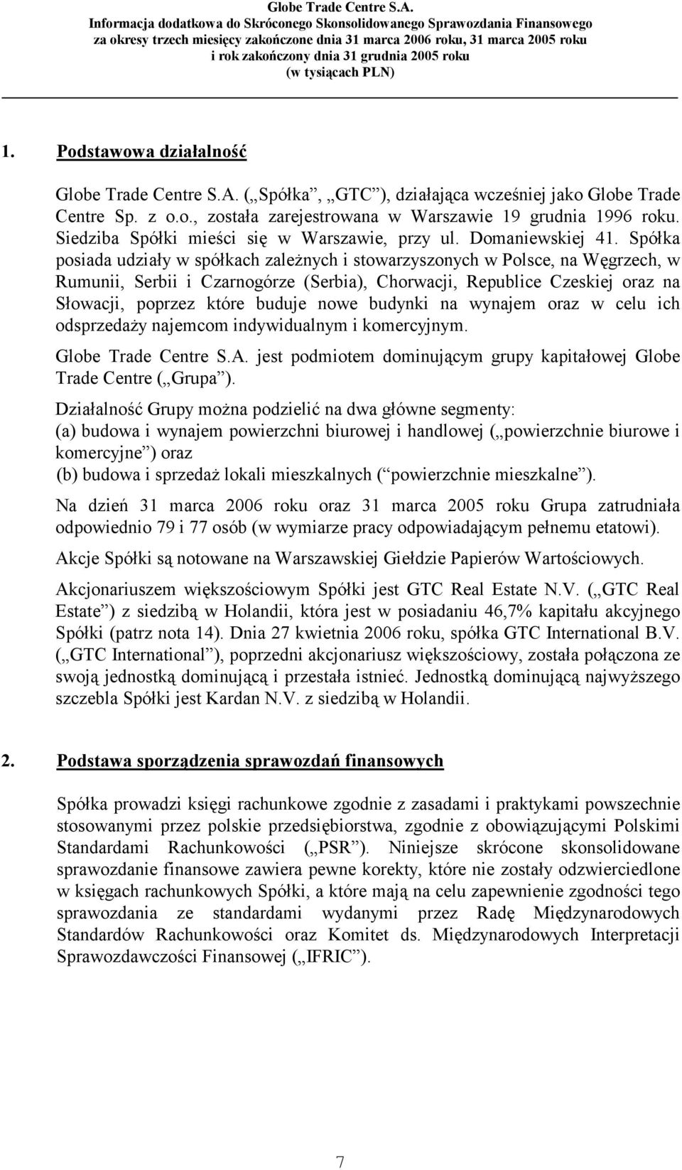 Spółka posiada udziały w spółkach zależnych i stowarzyszonych w Polsce, na Węgrzech, w Rumunii, Serbii i Czarnogórze (Serbia), Chorwacji, Republice Czeskiej oraz na Słowacji, poprzez które buduje